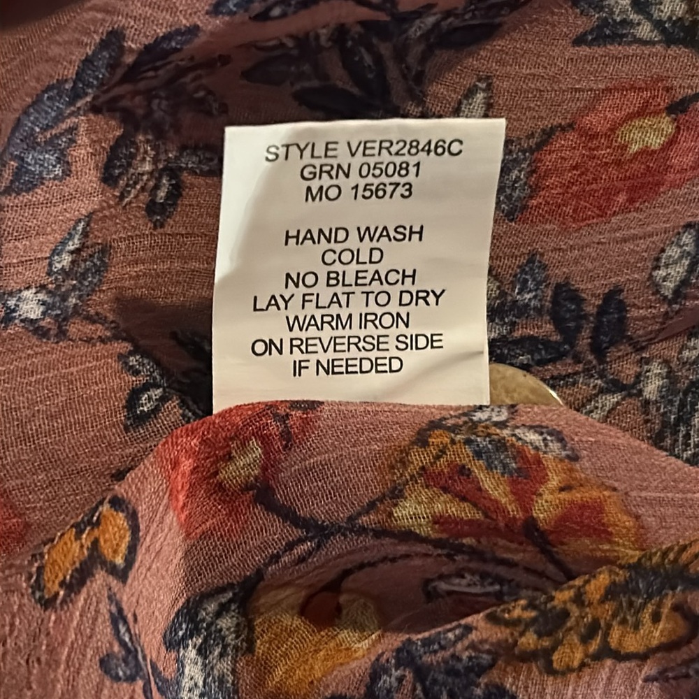 Anthropologie Fig and Flower Sheer Layered Print Over Dress - Picture 10 of 10